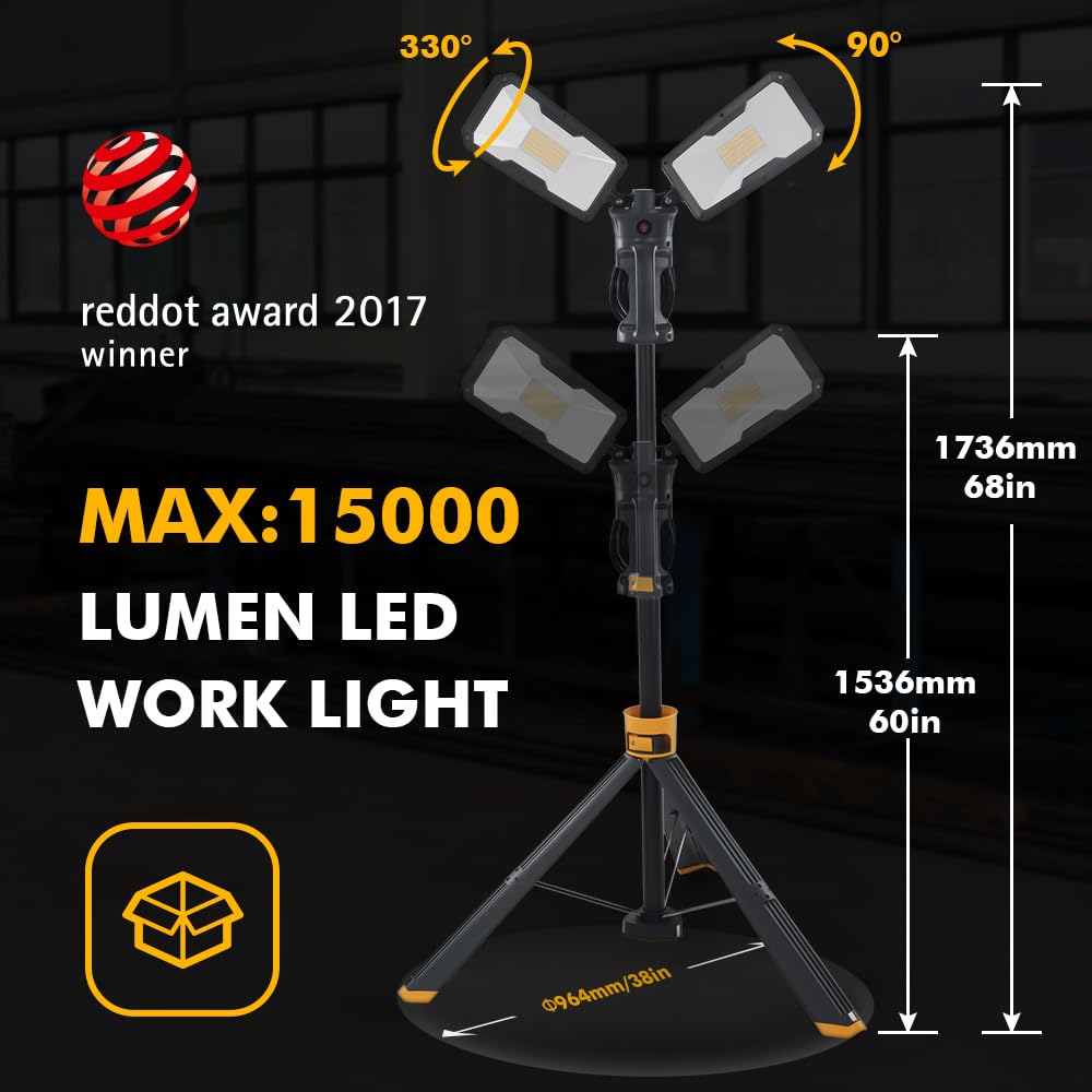 LUTEC 【Upgraded】 6290Max 15000 Lumen 138W Dimmable LED Work